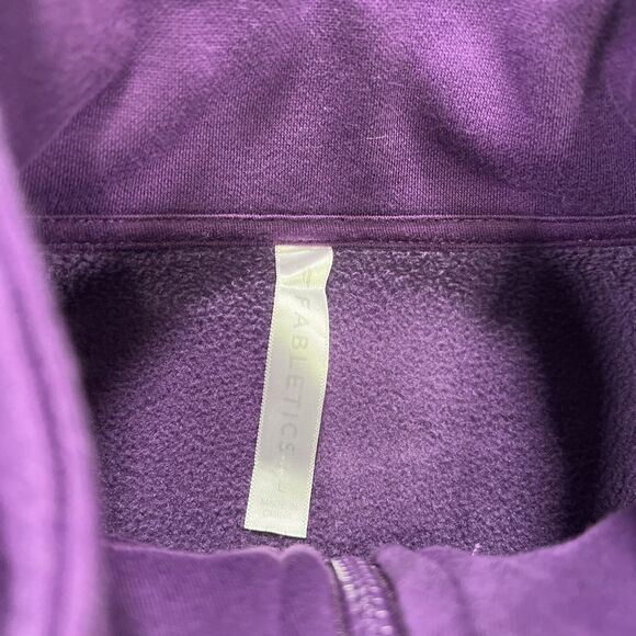 Fabletics Women’s 1/4 Zip Sweatshirt Pullover Size Large Purple Athleisure - Picture 8 of 12